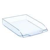 Tabuleiro secretaria cep confort ice blue plastico transparente celeste 370x270x61 mm