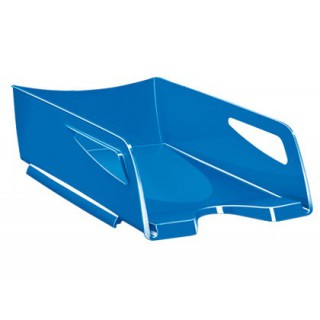 Tabuleiro de secretaria cep  maxi de grande capacidade 386x270x115 mm plastico azul