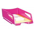 Tabuleiro de secretaria cep  maxi de grande capacidade 386x270x115 mm plastico rosa