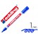 Marcador edding marcador permanente 400 azul ponta redonda 1 mm
