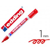 Marcador edding marcador permanente 400 vermelho ponta redonda 1 mm