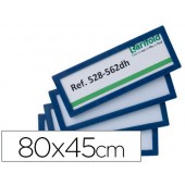 Moldura para identificação tarifold adesiva 80x45 mm azul pack de 4 unidades