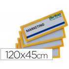 Moldura para identificação tarifold adesiva 120x45 mm amarela pack de 4 unidades