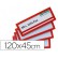 Moldura para identificação tarifold adesiva 120x45 mm vermelha pack de 4 unidades