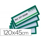 Moldura para identificação tarifold adesiva 120x45 mm verde pack de 4 unidades