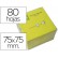 Bloco de notas adesivas q-connect amarelo fluo.75x75mm