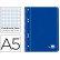 Caderno espiral liderpapel capa azul 80 fls.a5 quad