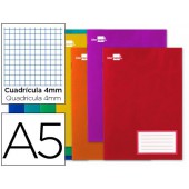 Caderno escolar liderpapel 16f a5 quad 4 mm