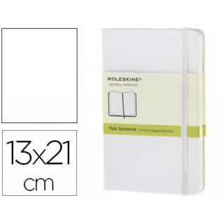 Livro de apontamentos moleskine 13 x21 cm liso 240 folhas capa dura cor branco fecho elastico