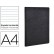 Caderno moleskine capa cartolina a4 pautado 5 mm 96 folhas cor preto
