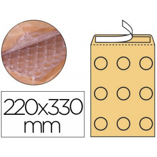 Envelope borbulhas q-connect creme f/3 220x330 mm caixa de 50