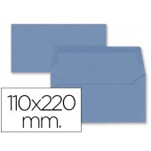 Envelope liderpapel americano azul escuro 110x220 mm 80 gr -pack de 9 unidades