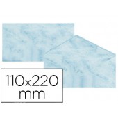 Envelopes fantasia marmoreados azul 110x220 mm 90 gr embalagem de 25