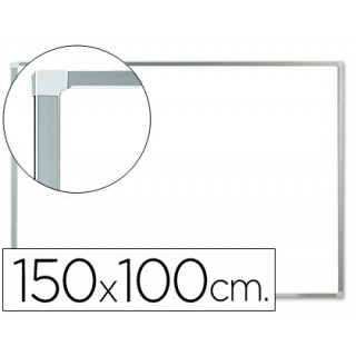 Quadro branco q-connect melamina magnetico caixilho aluminio 150x100 cm