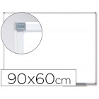 Quadro branco nobo classic magnetico de aco vitrificado 90x60 cm
