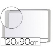 Quadro branco bi-office magnetica mastervision vitrificada moldura de aluminio branco 120 x 90 cm com bandeja para acessorios