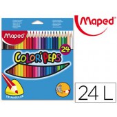Lapis de cores maped color peps triangulares caixa 24 unidades