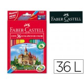 Lapis de cores faber-castell c/36 cores hexagonal madeira
