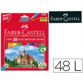 Lapis de cores faber-castell c/48 cores hexagonal madeira
