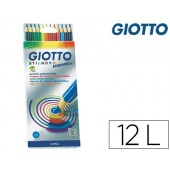 Lapis de cores giotto stilnovo aguarelaveis caixa de 12 cores