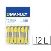 Lapis de cera manley 12 unidades amarelo claro