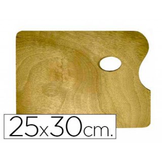 Paleta de madeira artist rectangular tamanho 25 x 30x 0.05 cm