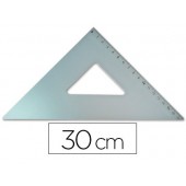 Esquadro de aluminio q-connect. com graduacao e escala em milimetros. 25 cm