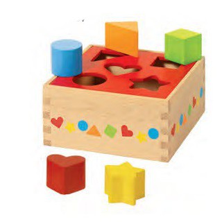 Caixa de formas sortidas de madeira -58580