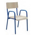 Cadeira com braços est.azul 24 cm