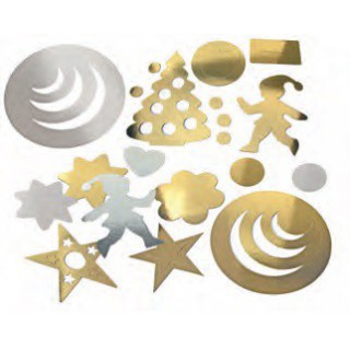Conjunto de formas decorativas ouro/prata - 9866