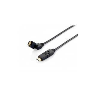 Cabo HDMI com Ethernet, black 5,0m, swivel - preto