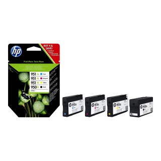 HP 950XL Black/951XL Cyan/Magenta/Yellow 4-pack Original Ink Cartridges