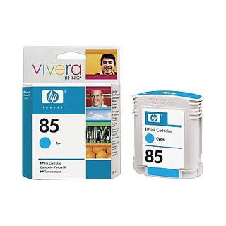 HP No. 85 Ink Cartridge, Cyan (28 ml) - use in Designjet 30 and 130 series