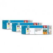 HP 91 Yellow Ink Cartridge 3-pack - 3 ink cartridges 775 ml each, not for individual sale