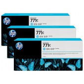 HP 771C 3-pack 775-ml Light Cyan Designjet Ink Cartridges