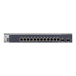 ProSafe Switch 12 portas GBIT 10/100/1000 Nivel 2+ (routing estático) + 2 portas SFP (compartidos) Formato Sobremesa