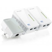 AV500 2-port Powerline WiFi Extender 3-pack KIT, including 2 TL-WPA4220and 1 TL-PA4010, 500Mbps Powerline datarate, 300M