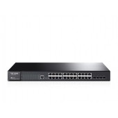 24-port Pure-Gb L2 Managed Switch, 24 10/100/1000Mbps RJ45 ports including 4 SFP slots, Static Routing, Protocol-Based V