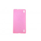 Bolsa tpu ultrathin new mobile huawei p7 transparent pink