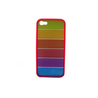 Bolsa new mobile pc colorida + tpu pink iphone 5