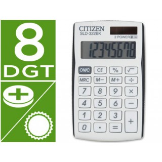 Calculadora citizen de bolso sld-322bk 8 digitos branco/preto