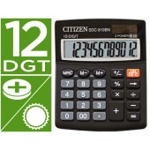 Calculadora citizen de secretaria sdc-812 bn eco eficiente solar e a pilhas 12 digitos 124 x 102 x 25 mm
