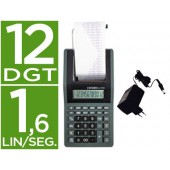 Calculadora citizen de secretaria com impressora visor papel cx-77bn 12 digitos com adaptador incorporado