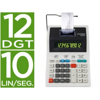 Calculadora citizen de secretaria com impressora 520 dp 12 digitos