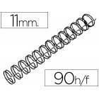 Espiral gbc preta modelo wire 3:1 11 mm n.7 com capacidade para 90 folhas