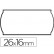 Etiquetas meto onduladas 26 x 16 mm branca ade. 1 removivel rolo de 1200 etiquetas em forma de (p+t) para etiquetadora tovel