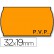 Rolo de etiquetas adesivas meto onduladas 32 x 19 mm pvp- laranja fluorescente rolo 1000