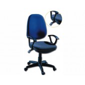 Cadeira de escritorio q-connect executive. encosto alto com rodas e bracos azul
