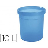 Cesto de papeis offisys em plastico azul indigo translucido 275 x 250 mm capacidade para10 litros