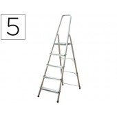 Escada q-connect de aluminio com 5 degrauspeso maximo suportavel 150 kg 483 x 1675 x 1062 mm